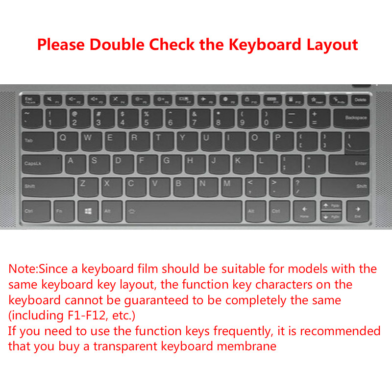 For 14 Inch Lenovo Xiaoxin Air 14 2020 Soft Ultra-thin Silicone Laptop Keyboard Cover Protector