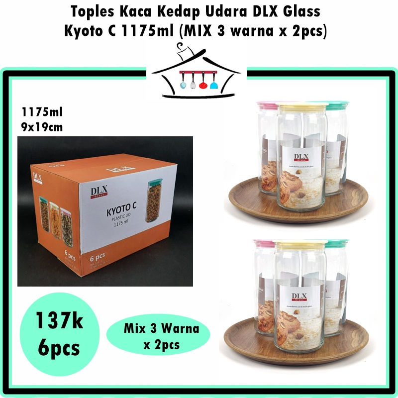[Set 6pcs] Toples Kaca DLX Glass Kyoto C 1175ml