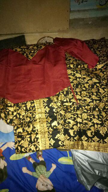 Couple Vivian Seroja Lumbung Batik Maura Couple - Sania Ruffle Couple Batik Modern