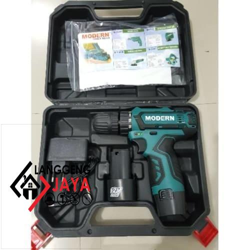 Mesin Bor Baterai M12V Cordless Modern Bolak Balik Reversible Charge M Langgeng-