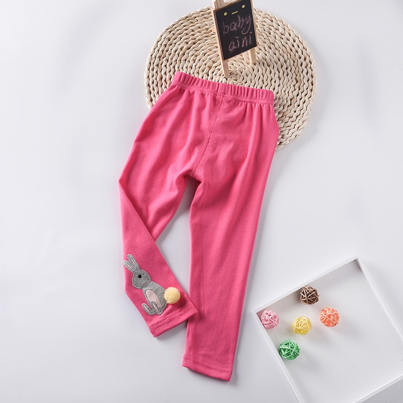 HappyOliver POMPOM BUNIES legging anak perempuan celana panjang import