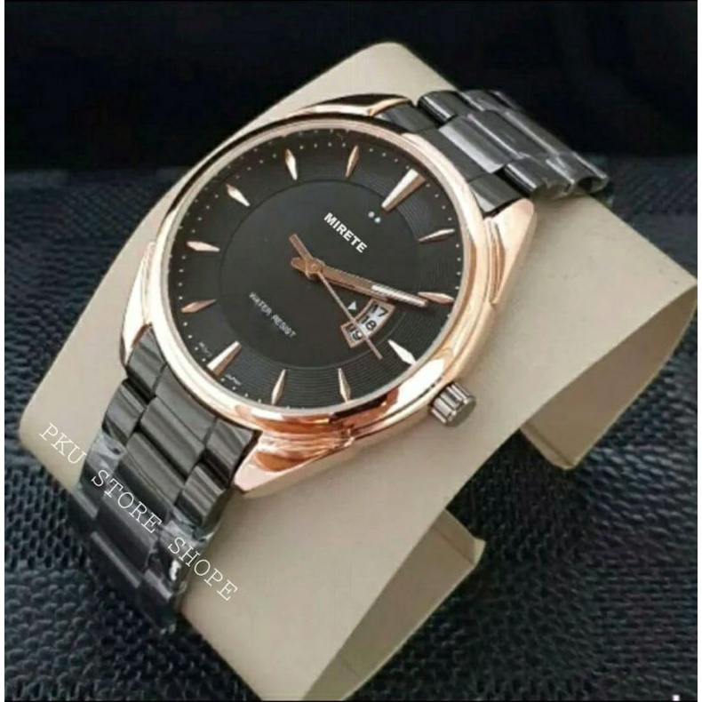 Jam Mirete Original Model klasik Stainlees Steel Elegan | Pria | Tanggal Aktif Free Box Dan Batrai_ Anti Air Jam Tangan Pria Mirete Original FREE BOX_JAM TANGAN Import Model ALB JNS JSMIN mewah COD