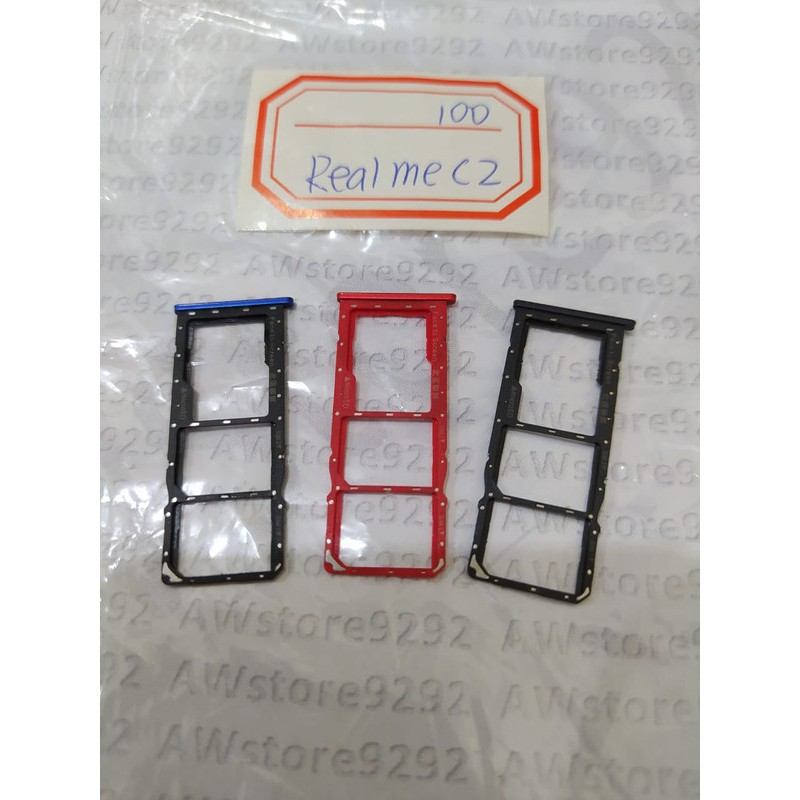 Slot Tempat Dudukan Kartu Simcard Sim card Lock Simtray Sim Tray REALME C2