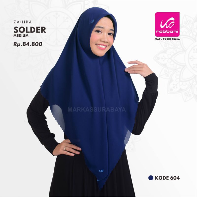 RABBANI - KERUDUNG SEGIEMPAT SOLDER UKURAN M / ZAHIRA SOLDER M