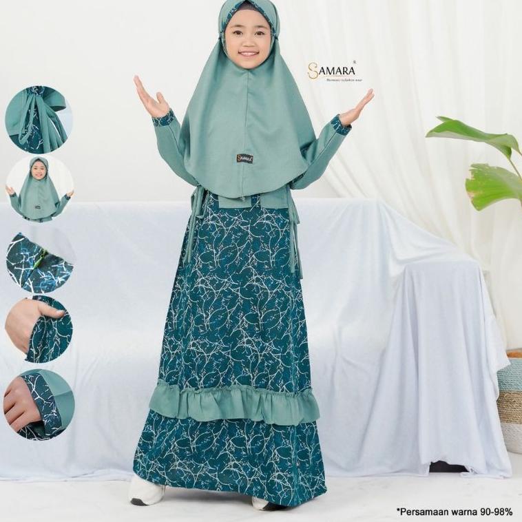 Couple Keluarga Batik Sarimbit Keluarga Fashion Baju Muslim H05Wasabi Samara Seragam Setelan –CF.14A