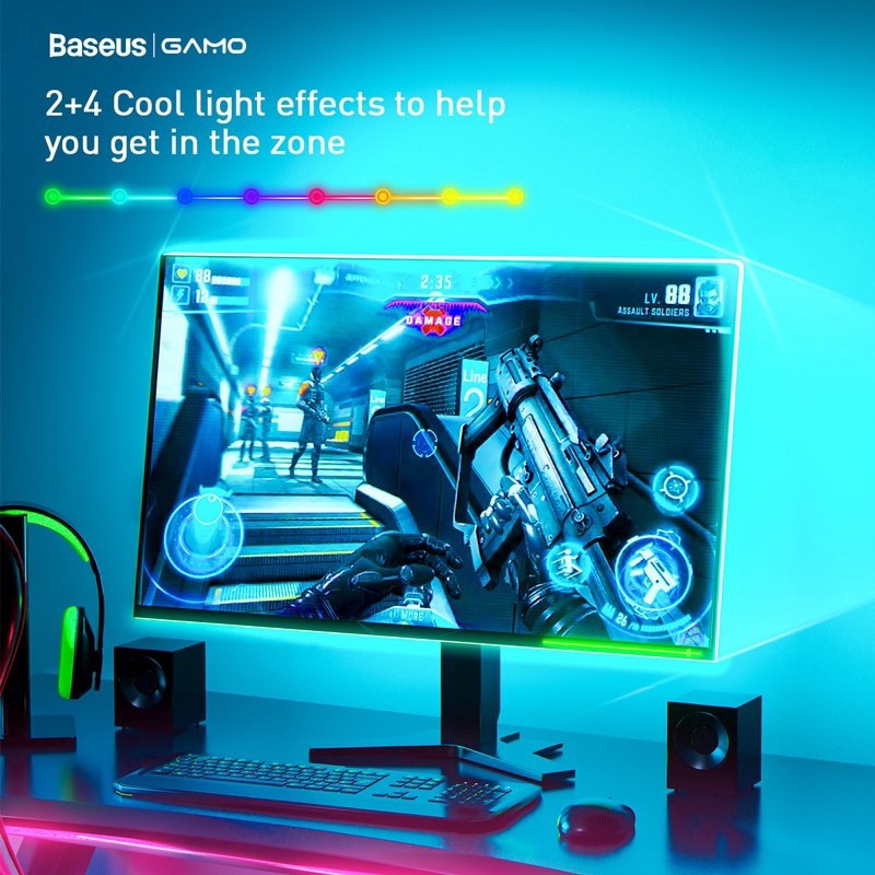 Baseus RGB Colorful Light Strip Extension Pack Gaming E-Sports PC 1M