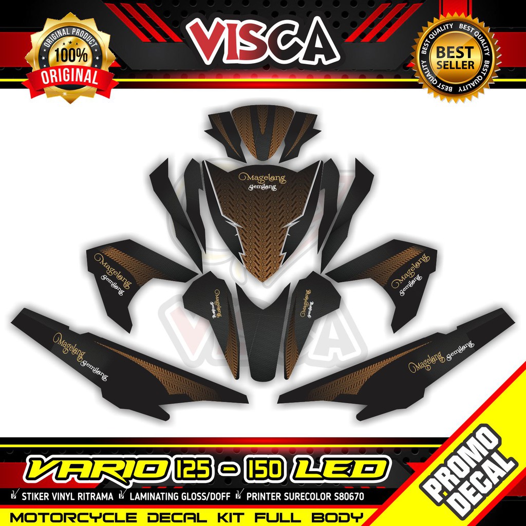 Decal Vario 125 150 Led 2016 - 2017 Full Body Stiker Vario 125 150 Led 2016 - 2017 Full Body Stripin