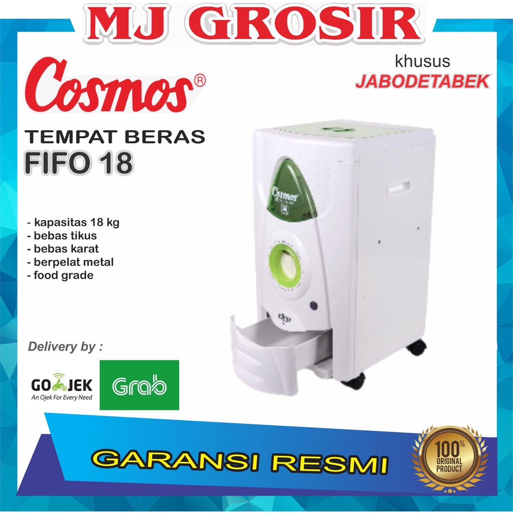 PROMO COSMOS FIFO 18 FIFO18 TEMPAT PENYIMPANAN BERAS 18 LITER