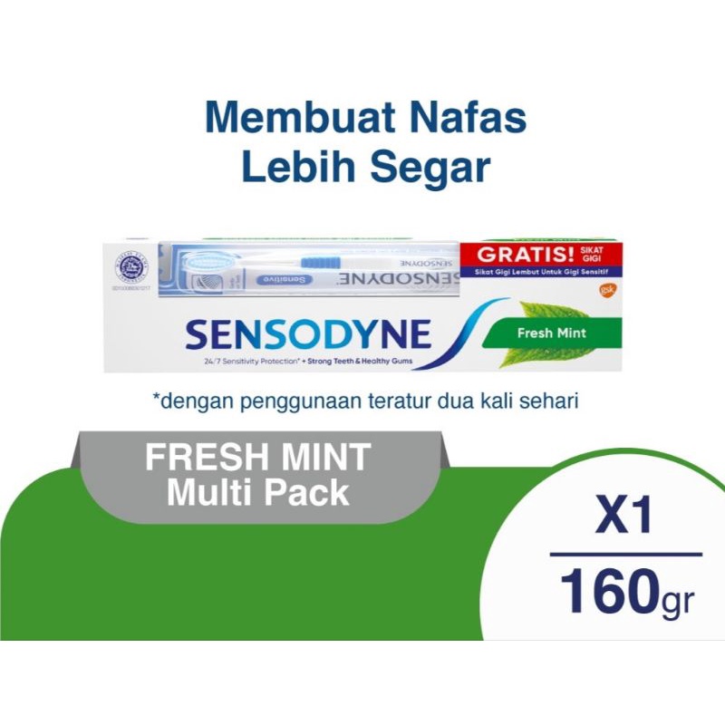 SENSODYNE  FRESH MINT MULTI PACK 160G