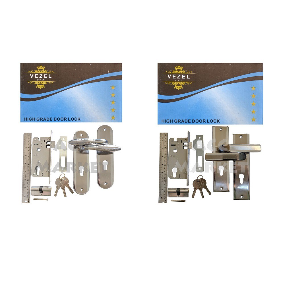 Kunci Pintu Rumah Handle Set Size TANGGUNG Door Lock Putih