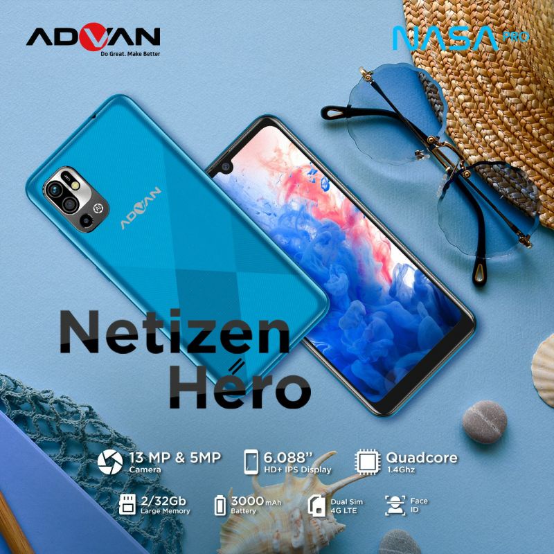Advan Nasa Pro RAM 2 / 32GB Netizen Hero Smartphone Android 11