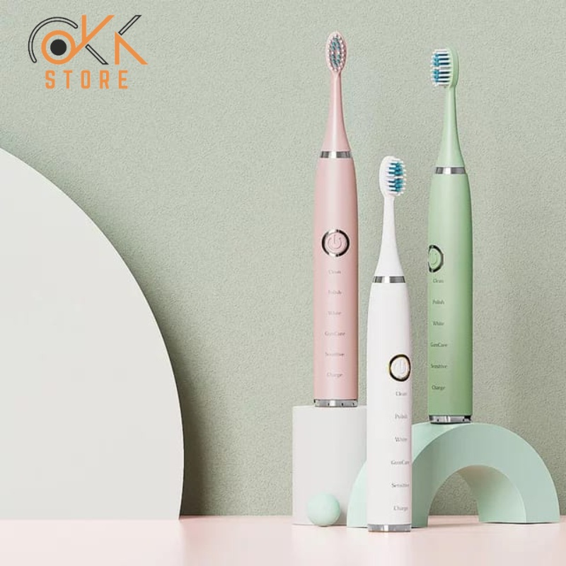 OKK Sikat Gigi Elektrik Electric Toothbrush Waterproof Sikat Gosok Gigi Elektrik Anak dan Dewasa Pola Kartun Sikat Gigi Listrik