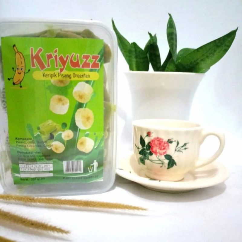 

keripik pisang manis green tea / cemilan keripik pisang 250 gram