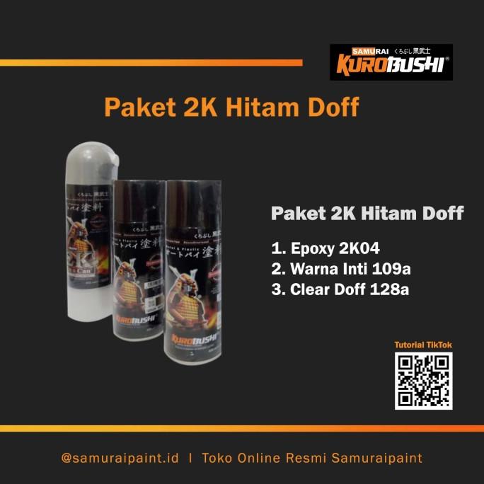 Paket 2K Hitam Doff, Samuraipaint Cat Semprot