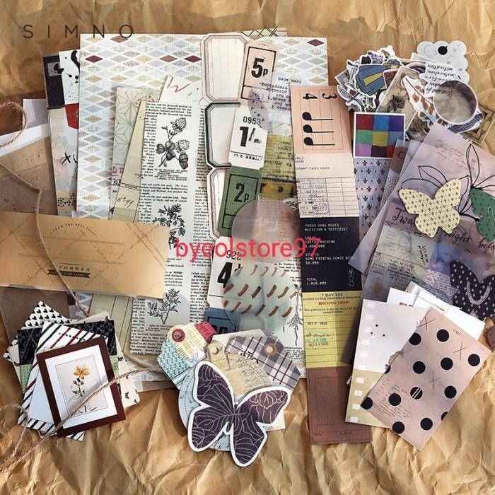 

88pcs/pack Vintage Material Paper Combination Set Scrapbooking