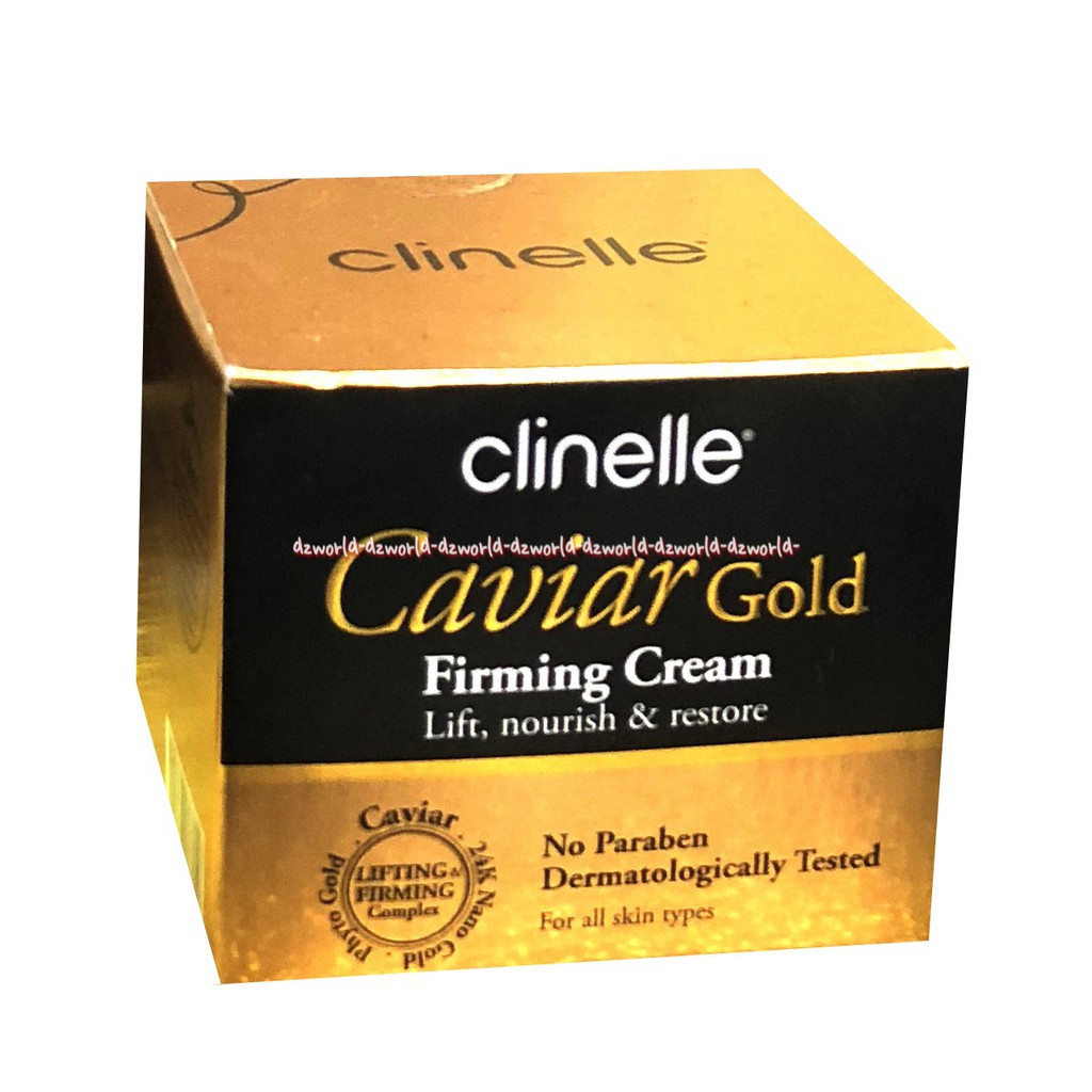 Clinelle Caviar Gold 180ml Firming Cleaner Lift Nourish &amp; Restore Krim Wajah