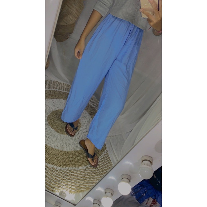 CELANA KULOT POLOS-Biru langit