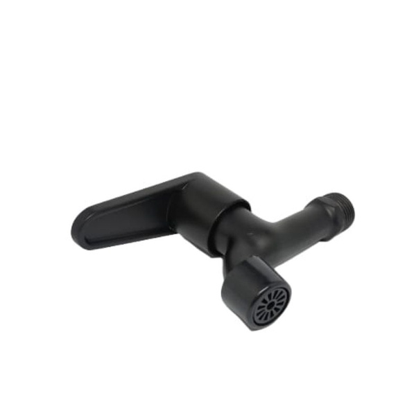 KERAN AIR TEMBOK TAMAN STAINLES HITAM BLACK - KRAN AIR TEMBOK FAUCET BLACK KAMAR MANDI