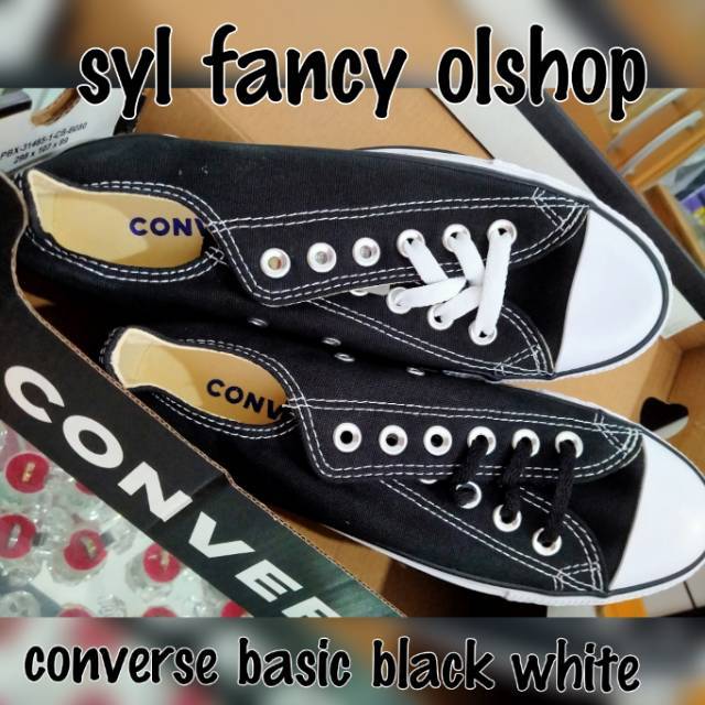 Sepatu converse Original shoes ox black white all star sneaker made in vietnam