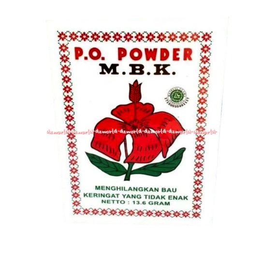 PO Powder MBK Bedak BB Bedak Ketiak Menghilangkan Bau Badan Bau Keringat Abu-Abu Putih Model Bedak Bubuk P.O M.B.K White Powders