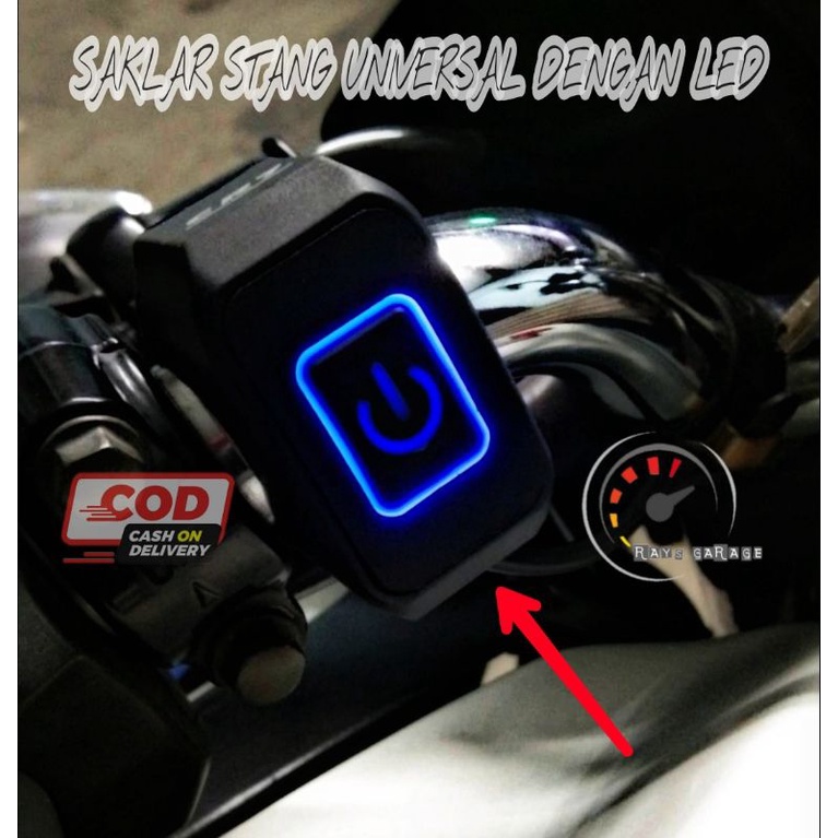 Jual COD saklar stang saklar on off motor dengan lampu led indikator ...