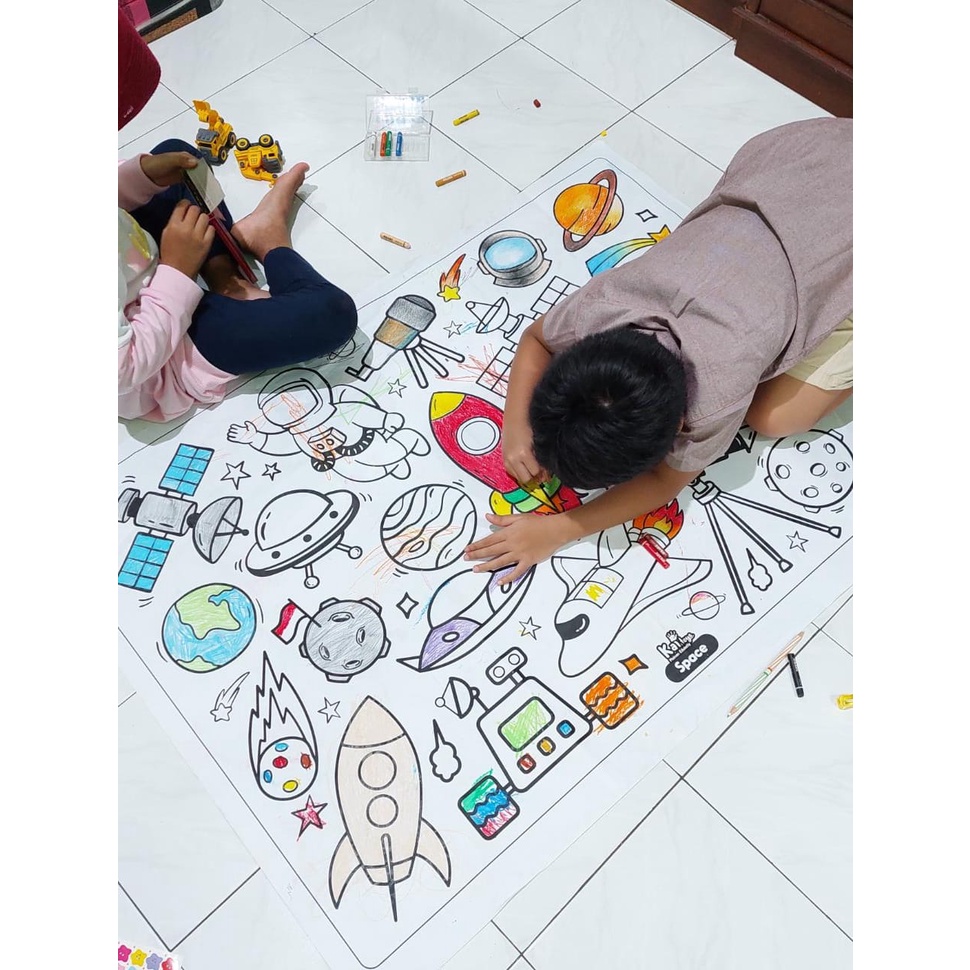 murah Jumbo Coloring Sheet / Doodle Raksasa A0 / Giant Coloring Poster / Mainan Anak Kertas Mewarnai