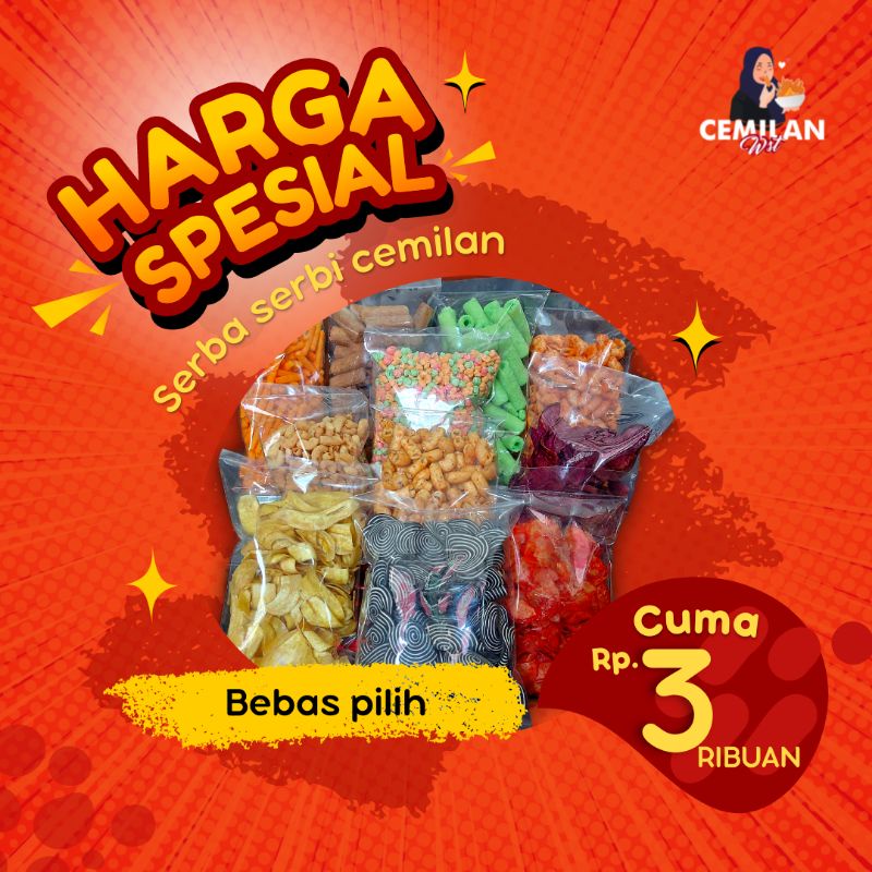 

cemilan serba 3rb bebas pilih varian berat 15-35g