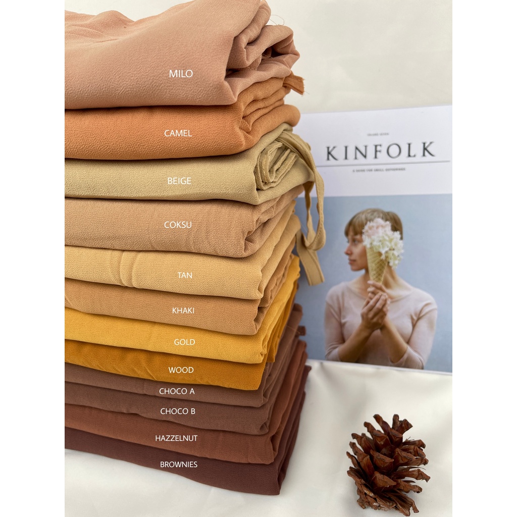 [JAHIT TEPI] PASHMINA INSTAN TALI CERUTTY / PASTAN POLOS