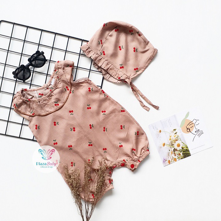 Plazababyku MX ROMPER LILIE setelan bayi motif bunga yang lucu free bonnet PART2