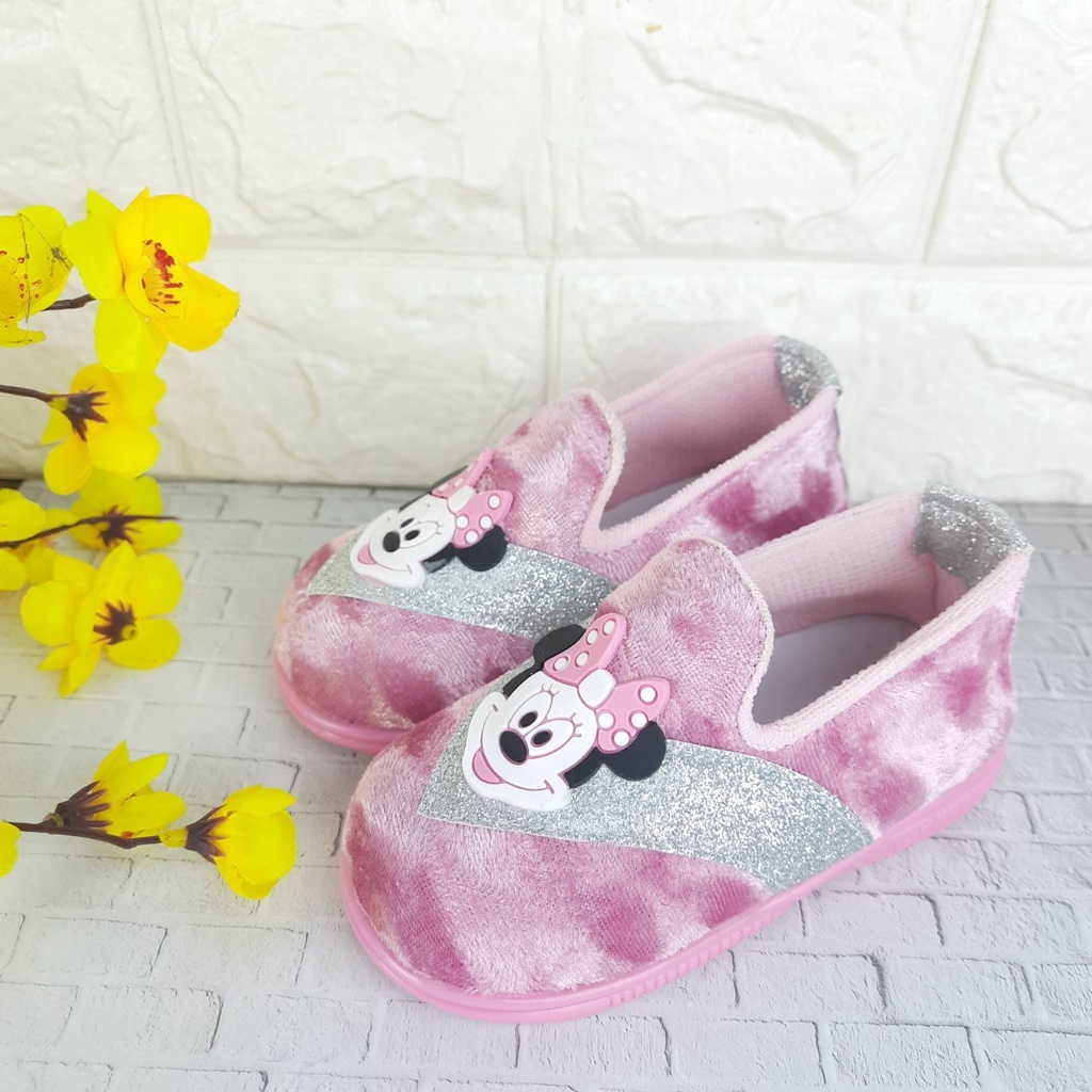 mandirishoesstore-SEPATU PESTA ANAK PEREMPUAN ISABELA MICKEY MOUSE 1-3 TAHUN SOL BUNYI CAY36