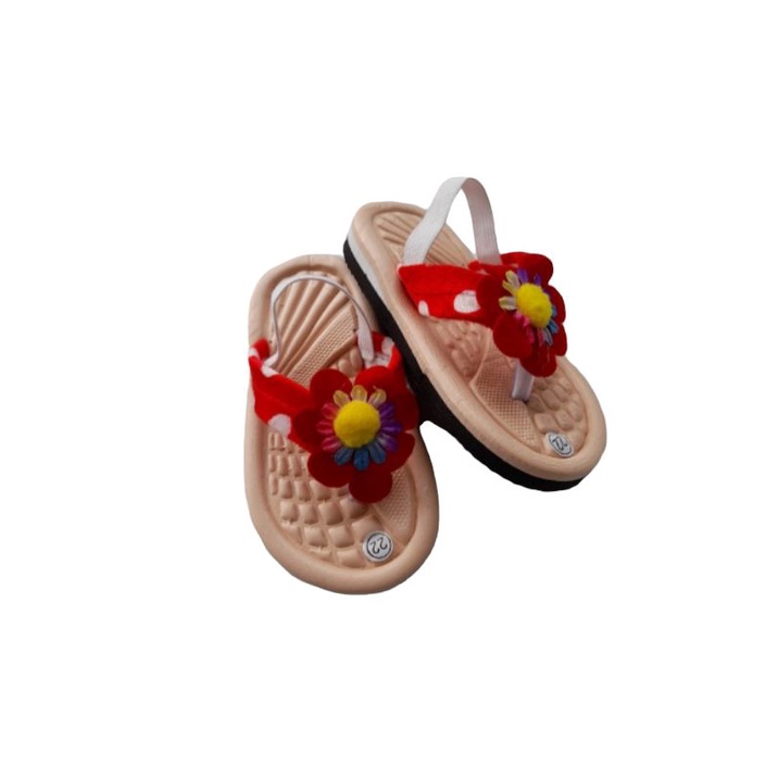 Sandal Baby Sandal Anak Perempuan Bunga Cantik Trandy Usia 1 - 2 Tahun