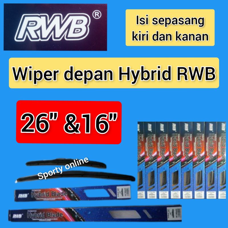 wiper depan mazda cx 7 model hybrid 26&quot; &amp;16&quot;