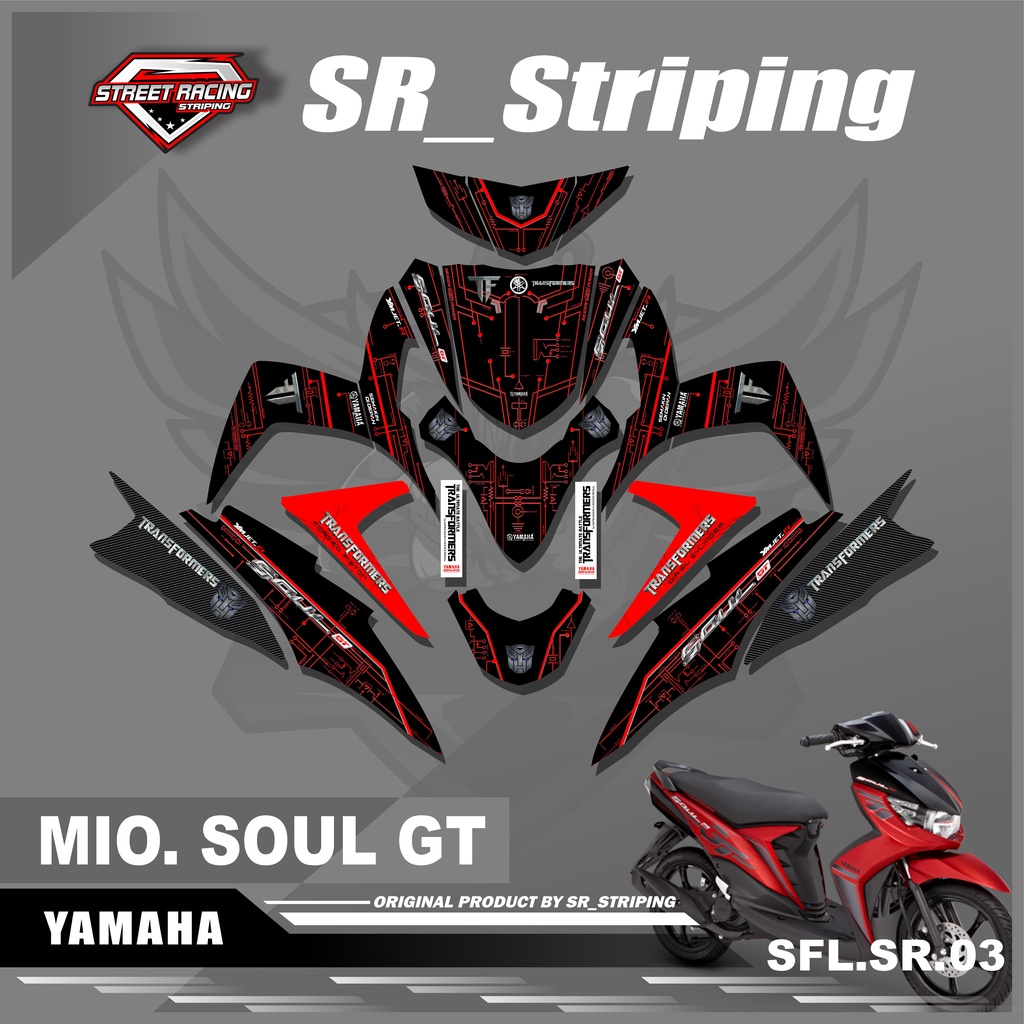 Decal Full Body MIO SOUL GT - Sticker Decal MIO SOUL GT Motif Racing. SR.03