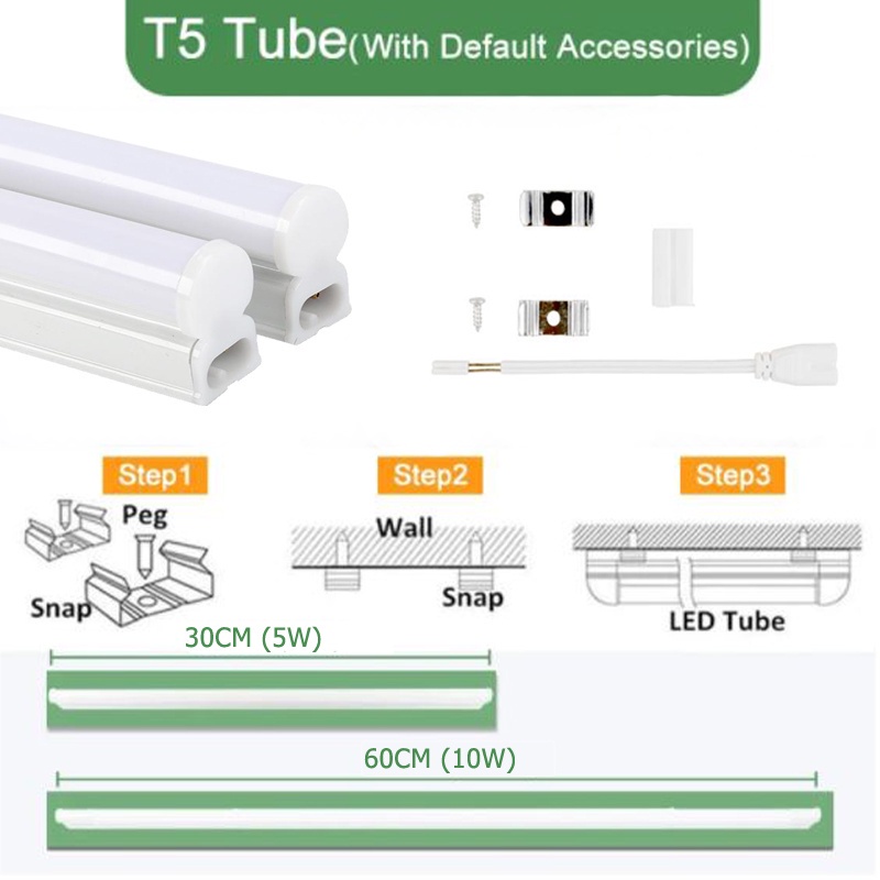 HK-Lampu TL Neon / Lampu T5 LED 30cm 60cm Warna Warni