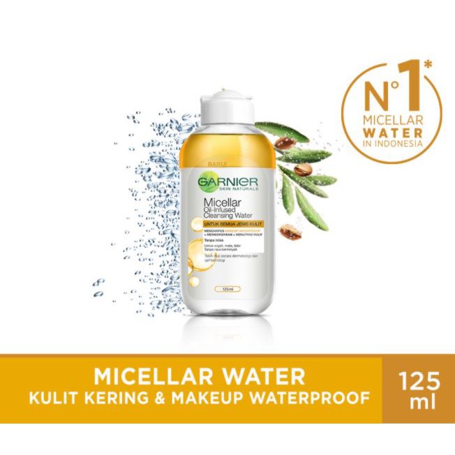 ☘️Yuri Kosmetik☘️ Garnier Micellar Oil-Infused Cleansing Water 125ml