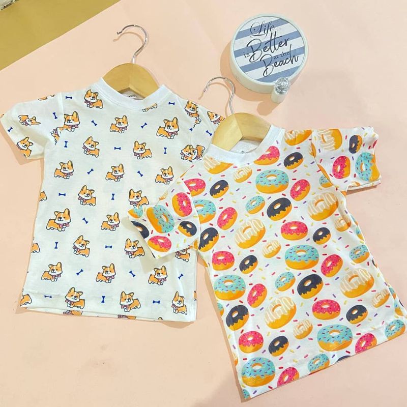 Kaos bayi dan anak motif lucu