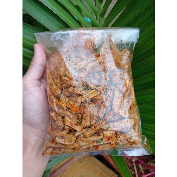 Basreng stik daun jeruk pedas 250gram / basreng stik daun pedas Bumbu Basah