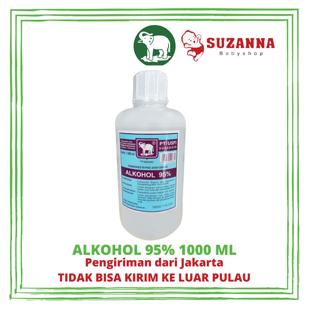Usfi Alkohol 95% Cap Gajah 1000ml