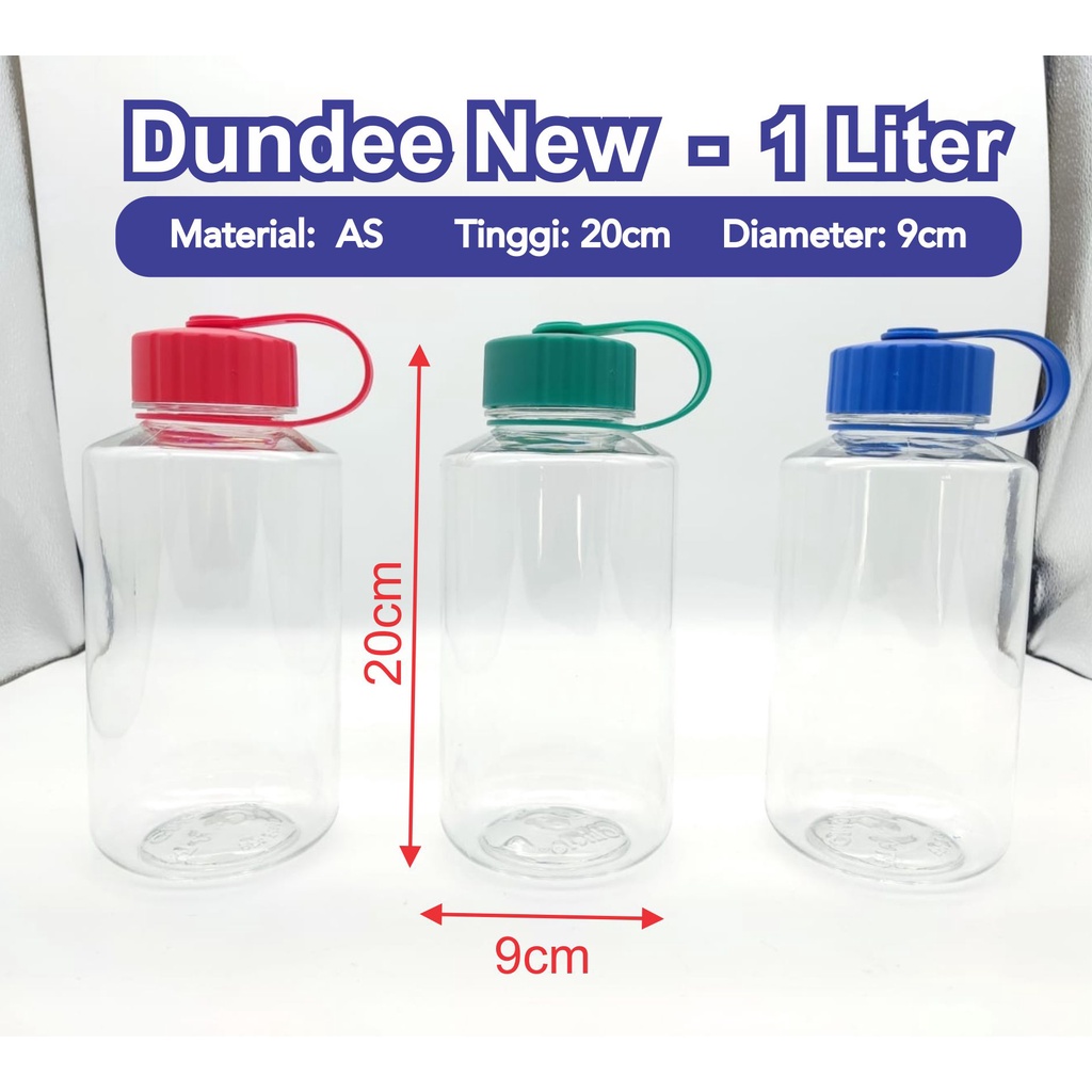 Botol Air minum Dundee Starbucks 1 Liter - Chielo Mizzu 1L -  Polos - Polosan