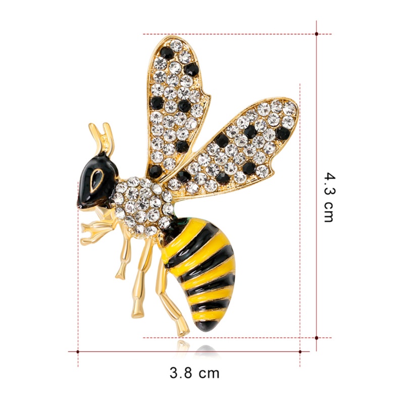 SIY  Insect Bee Brooch Pins Jewelry Women Rhinestone Gifts Enamel Fashion Decoration