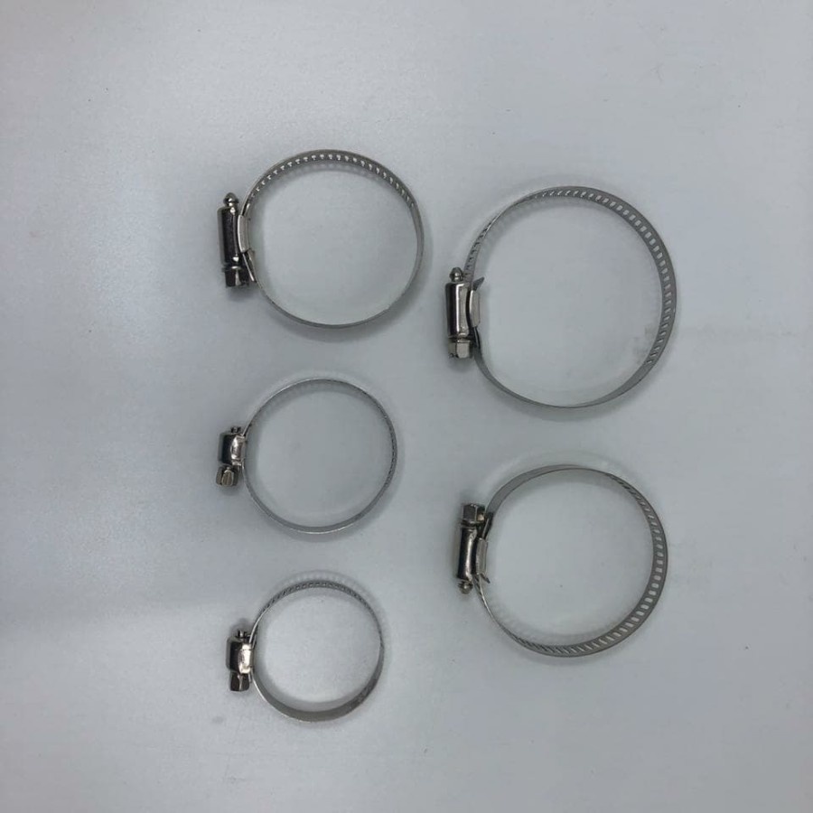 Klem Selang Lebar / Stainless Hose Clamp 10 mm Ukuran - 2 1/2 dan 3 1/2 &quot;