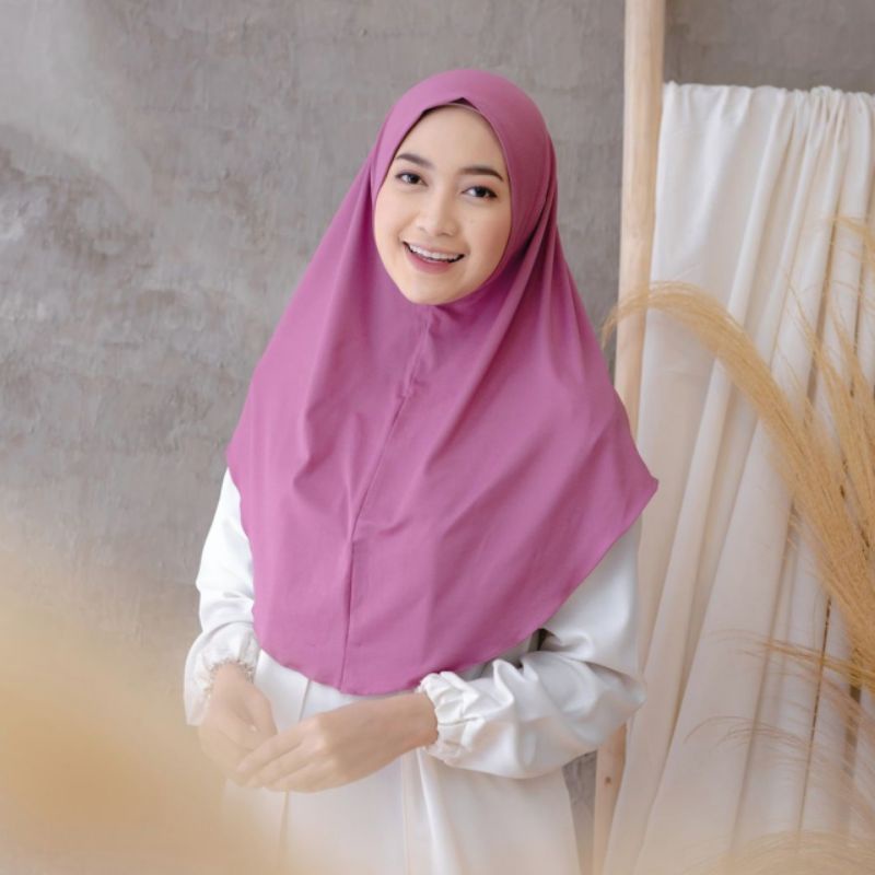 Jilbab Instan Bergo Malay size L Hijab Bergo Hamidah Non Pet Bergo Instan Jersey