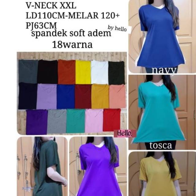 V-NECK JUMBO SIZE XXL REALPICT /KAOS VNECK JUMBO OVERSIZE XXL