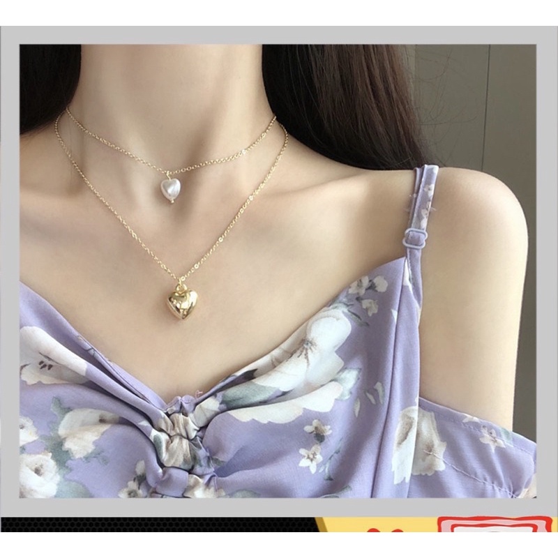 LMB KOREAN KALUNG DOUBLE LOVE IMPOR