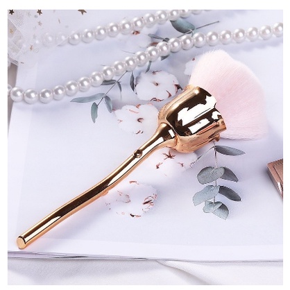 Flower dust brush premium / kuas sikat kuku nailart flower gold hiasan ruang tamu