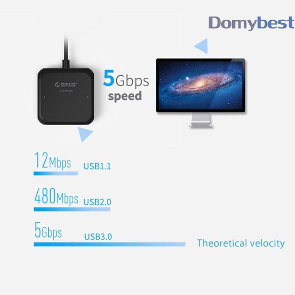 Card reader orico tf sd cf ms simultaneously usb 3.0 5Gbps 4in1 up 2TB crs31a-03 - Pembaca kartu memory crs31