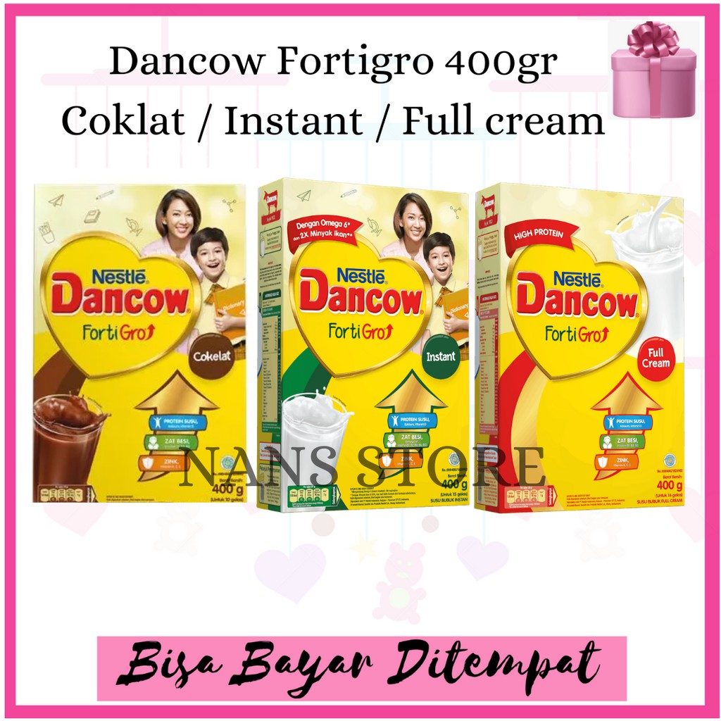 

Nestle Dancow Fortigro Instant / Full Cream / Instant Coklat 400gr / Susu Formula Anak Pertumbuhan