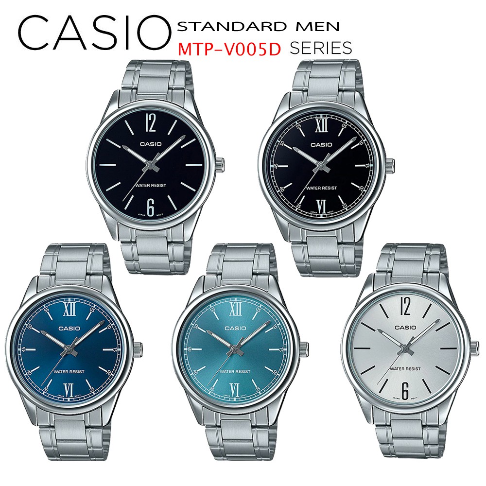 Jual Casio / MTP-V005D-7A / MTP-V005D-1A / MTP-V005D-1B / MTP-V005D-7B2 /  Jam Pria / Stainless / ORIGINAL Indonesia|Shopee Indonesia