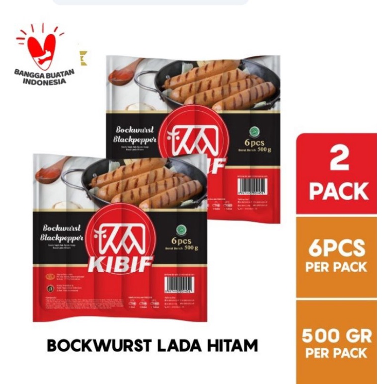 

KIBIF Bockwurst Lada Hitam isi 6pcs/pack (2pack)