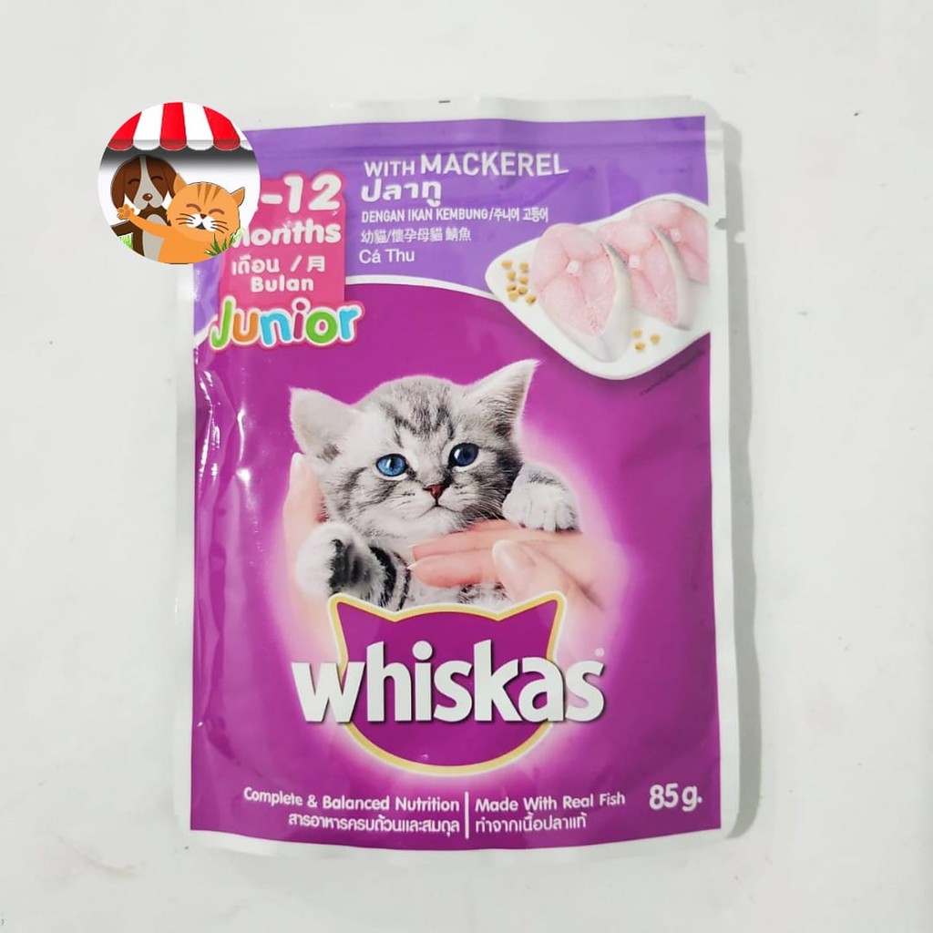 Whiskas Pouch Junior 85gr - Makanan Basah Anak Kucing